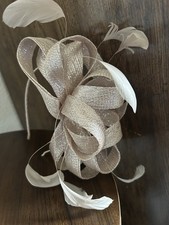 Coast Shimmering Gold Fascinator with feathers 