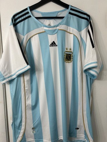 Mens Adidas Argentina National Team 2006 2007 Home Football Soccer Jersey Shirt