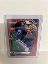 2025 MLB Panini Prizm - Ricky Tiedemann - Red Wave Prizm #163 - Blue Jays