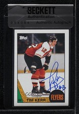 BAS 1987-88 Topps Tim Kerr #144 Seal of Authenticity Auto 3c7