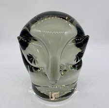 Archimede Seguso Italy - Mid 20th Century Murano Art Glass Owl Figurine