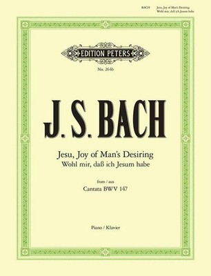 Bach, Johann Sebastian - Jesu Man's Desire from Cantata BWV147 - for piano solo