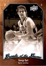 2009-10 Upper Deck Greats of the Game #25 George Karl North Carolina Tar Heels