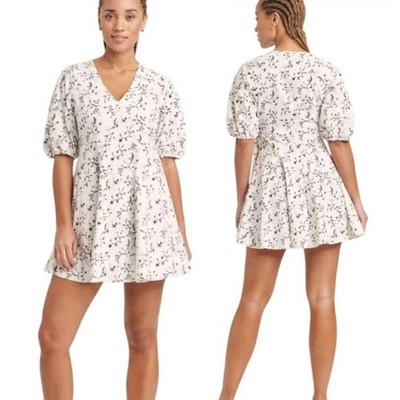 Universal Thread Floral Print V Neck Short Sleeve Tiered Mini Dress Size XS NWT