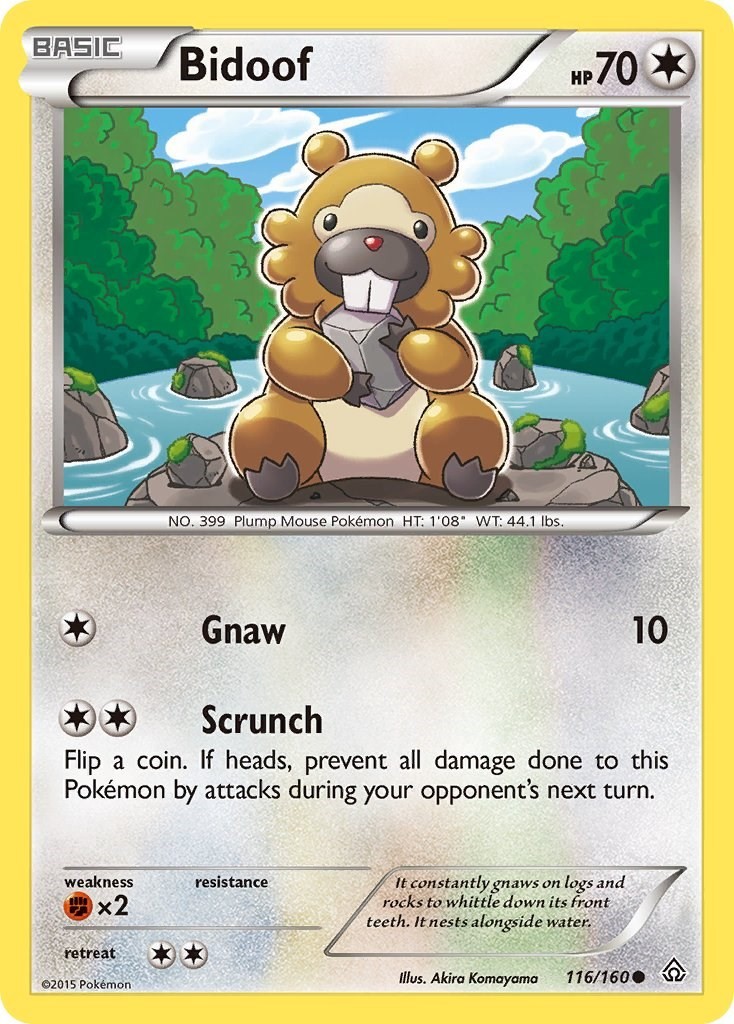Pokemon Bidoof [XY - Primal Clash - 116/160] NM FREE SHIP