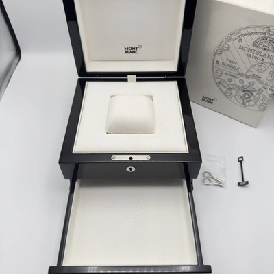 Montblanc Meisterstück Uhrenbox schwarz gebraucht unbenutzt Herren Damen...