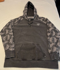 Hooey Women  s Hoodie Rope Like A Girl Gray Paisley Western Pullover Size XL