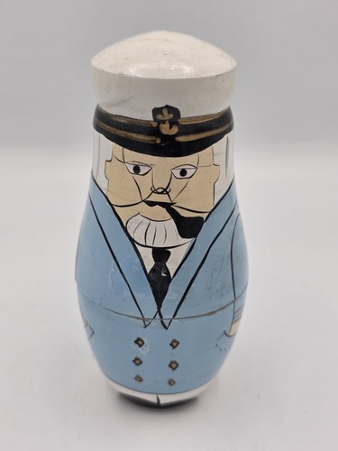 Vintage Matryshka Doll Sailors And Pirates 5 Piece Handpainted - Picture 2 of 12