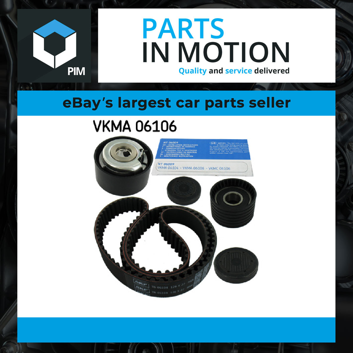 Timing belt kit with rounded tooth profile VKMA 06106 SKF for RENAULT NISSAN - Image 10