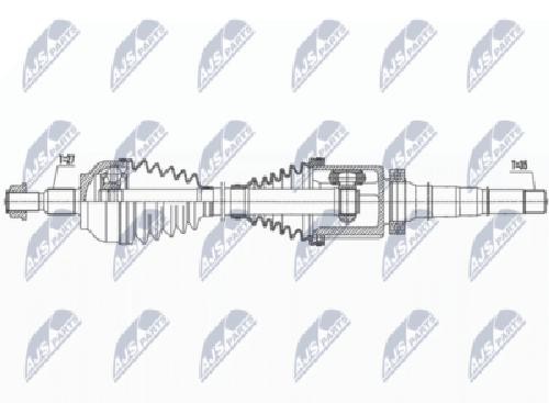 Original NTY Eje De Transmisión NPW-FR-135 Para Ford