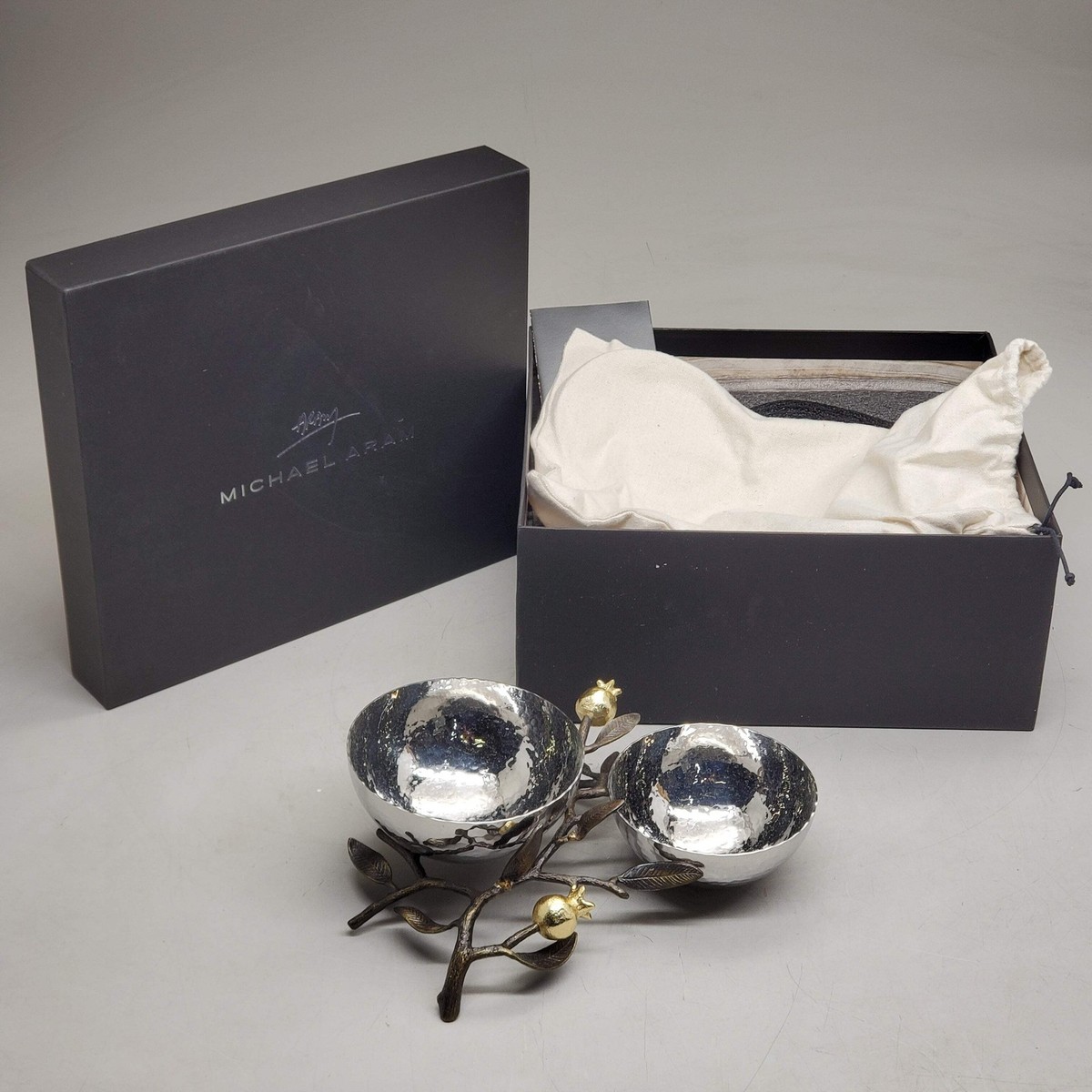 MICHAEL ARAM Pomegranate Double Dish Decorative Serving Bowls