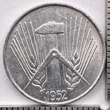 1952 A East Germany 5 Pfennig - About Uncirculated Free Shipping