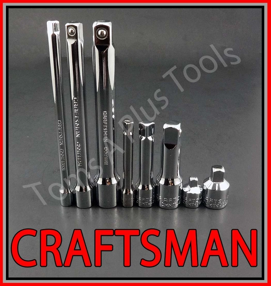 CRAFTSMAN HAND TOOLS 11pc ratchet wrench socket extension universal adapter set - Image 2 of 4