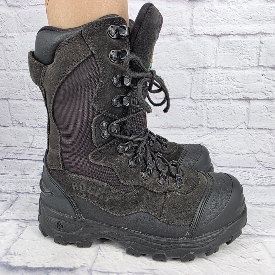 Rocky BlizzardStalker Mujer 6 Negro 1200G Thinsulate Impermeable Bota de Invierno 4465 Foto 3 de 4