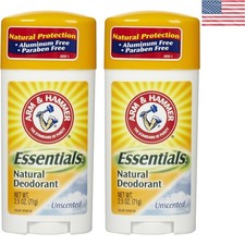 Gentle, Unscented Natural Deodorant Sticks - Convenient 2-Pack, 2.5 oz Each