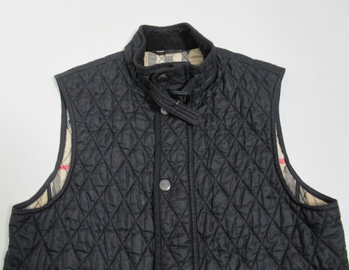 Burberry Brit Men's Diamond Quilted Vest Black Size M - Picture 2 of 12