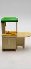 Vtg Little Tikes Dollhouse Kitchen Island, Stove, Sink  Phone 5.5" No Chairs