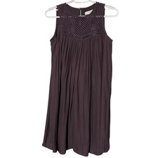 Ann Taylor LOFT Crochet Detail Shift Dress XS NEW Cottagecore Prairie Simple