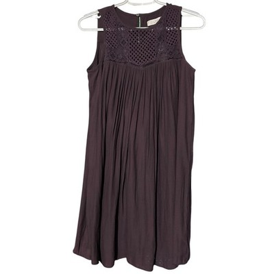 Ann Taylor LOFT Crochet Detail Shift Dress XS NEW Cottagecore Prairie Simple
