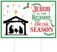 Jesus Is the Reason for the Season Yard Sign Christmas Nativity Outdoor Decorati