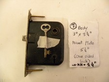 No-Brand One Sided Lock with a Key for an Interior Door Body Size 3" x 3 3/4" 