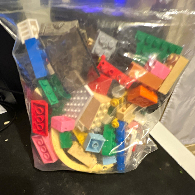 LEGO Bulk Lot Mixed Bricks Pieces Parts Multicolor Plastic Bag