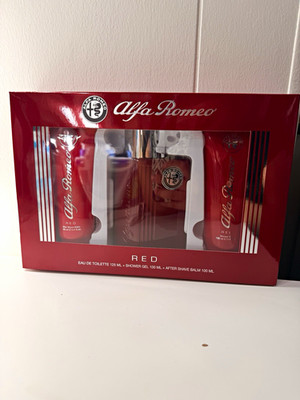 Alfa Romeo Red EDT Spray Gift Set 125 mL + Shower Gel 100 mL + Balm 100 mL