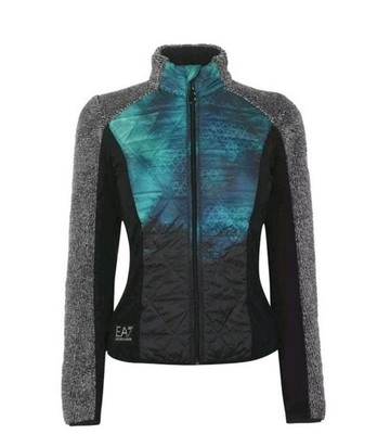 Emporio Armani EA7 Damen Ski Tech Jacke Größe 10 superweiches Fleece Skifahren 