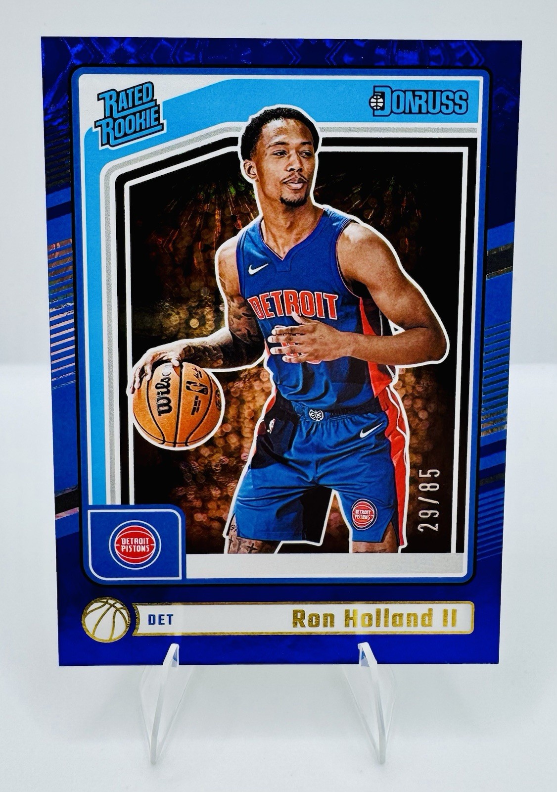 2024-25 Donruss Ron Holland II Rated Rookie #236 - Blue Fireworks /85