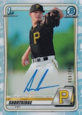 Aaron Shortridge 2020 Bowman Chrome Prospect Autographs Refractors Card #CPA-ASH