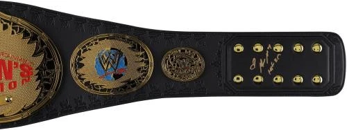 Cinturón réplica Michelle McCool WWE firmado campeonato femenino era Attitude con insc Foto 2 de 2