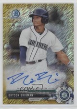 2017 Bowman Chrome Prospect Gold Shimmer Refractor 39/50 Bryson Brigman Auto 5j8