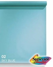 Superior Seamless Photography Background Paper, 02 Sky Blue, 86"x36"