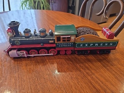 2003 Starbucks Coffee Train Engine Express Collectible Tested Lights Work No Box
