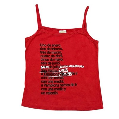 Vintage Y2K San Fermin 2005 Pamplona Spain Running of the Bulls Cami Tank Size S
