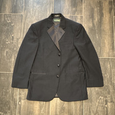 Lauren Ralph Lauren Men's Black Tuxedo Suit Jacket Peak Lapel 3-Button 40R