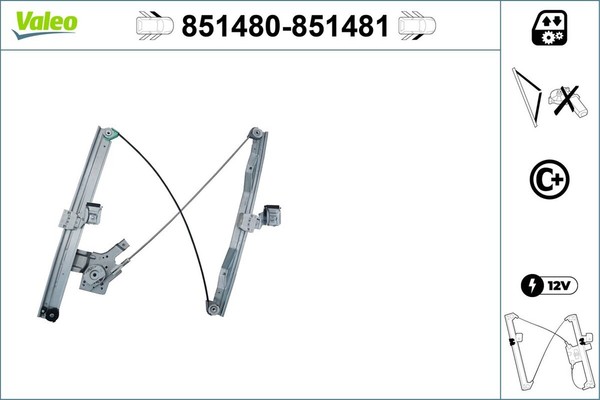 Fensterheber Valeo 851480 FüR Mondeo Ford B5Y Bwy B4Y 3 Turnier 16V Sci Tddi 24V-image