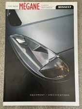 Renault Megane Hatchback & Classic Specifications April 1999 UK Market Brochure