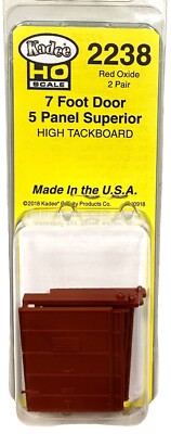 Kit De Portes De Wagon Fret Kadee #2230 – échelle HO, 8 Portes 6 Panneaux Supérieures, Couleur Rouge Oxyde, Pour Maquettes De Train