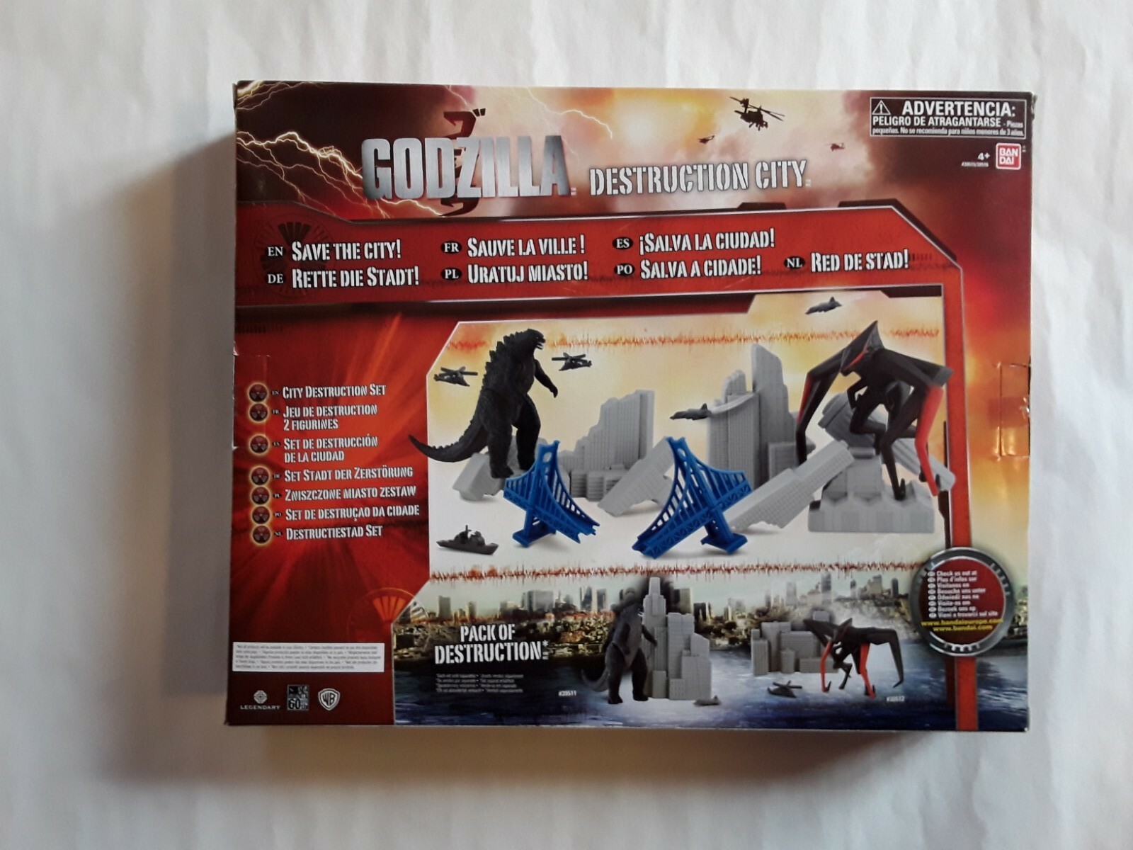 Bandai Godzilla Destruction City Playset 2014 Collectible Hard to find