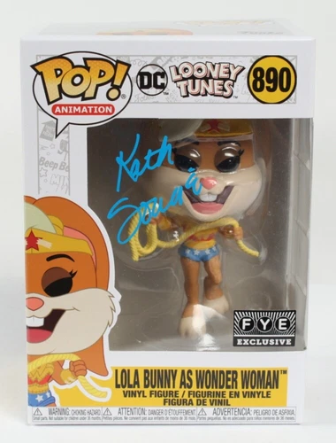 Kath Soucie Lola Bunny as Wonder Woman Looney Tunes #890 Signed Funko JSA E2