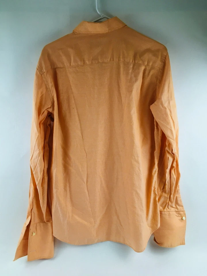 Camisa Banana Republic Para Hombre Talla 16-16.5 L Naranja Ajustada Manga Larga Abotonada Foto 2 de 4