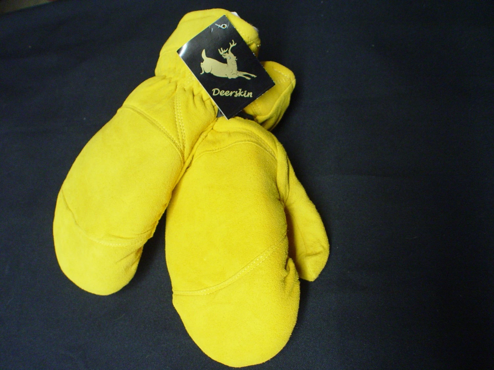 Gen Deerskin Chopper Mittens Gold ButterSoft Suede Removable Liner #550 Gloves