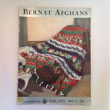 Vintage 1948 Bernat Afghans Pattern Book Vol 16 No 4 Knitting Instruction Guide