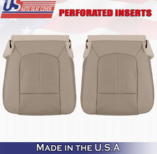 2015 2016 For Ford F250 F350 Lariat Driver Passenger Bottom Leather Covers Tan