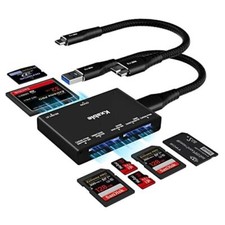 SD Card Reader 7 in 1, USB 3.0 Memory Card Reader/Writer 5Gbps, for SD/Micro