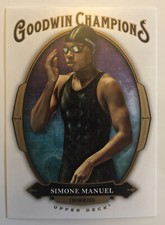 2020 upper deck goodwin champions Simone Manuel #17 Swimming