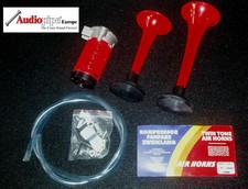 2 Klang Fanfare Druckluft Horn Hupe mit Zulassung ** sehr laut **