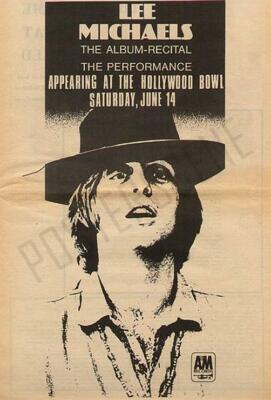 Lee Michaels ポスター 1970年 公演 LEE MICHAELS LOS ANGELES 1969 CONCERT POSTER AD ORIGINAL | eBay