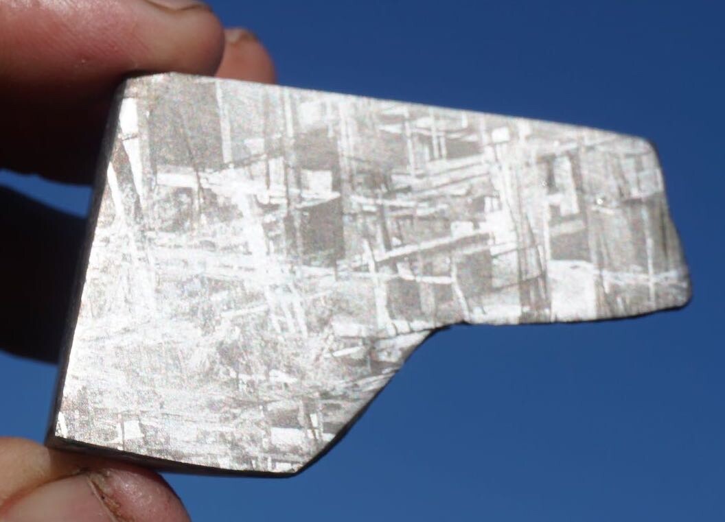 BEAUTIFUL 170g ETCHED GIBEON IRON METEORITE QUARTER CUT w